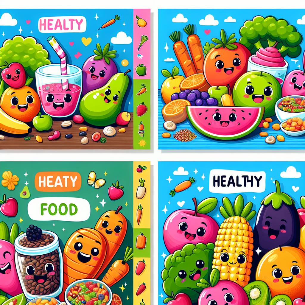 Kreativitas Poster Makanan Sehat Kartun untuk Edukasi Anak-Anak